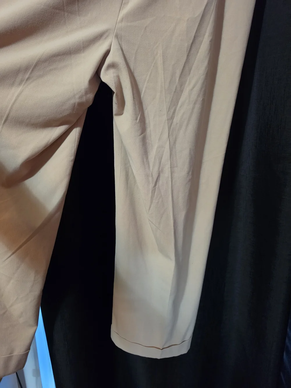 Lane Bryant Beige Straight-Leg Dress Trousers